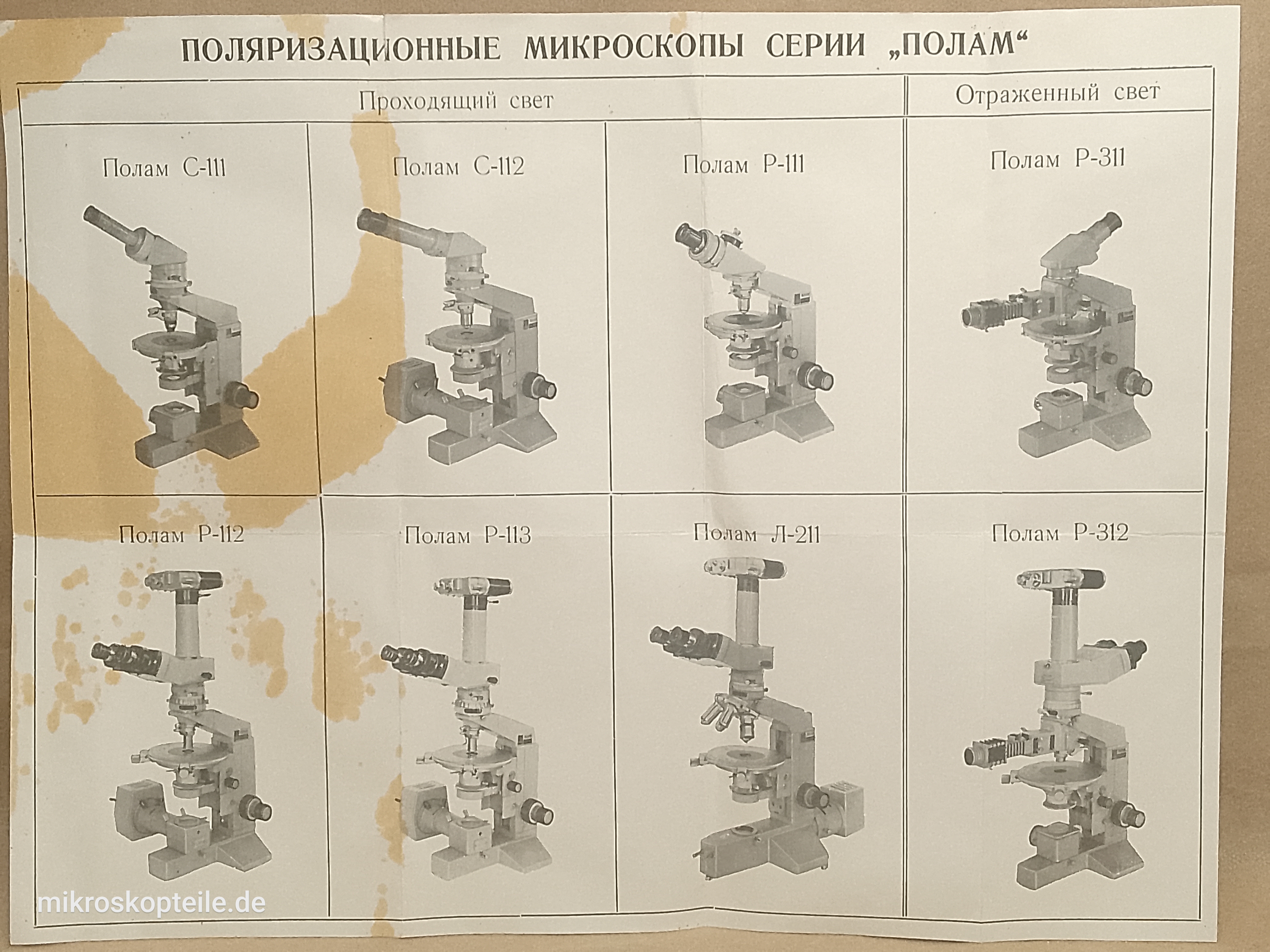 Zdjęcie mikroskopu Lomo Polam R-311